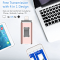 Miniatyrbillede 5 af 5: Tre-i-en multifunktions U-disk (64 GB rosa guld),