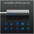 Pikkukuva 3 / 5: USB C - Gigabit Ethernet -sovitin USB C - USB 3.0 10/100/1000 RJ 45 LAN -verkkosovitinkaapeli, tukee Windows 8/7/10