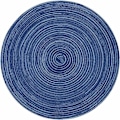 Pikkukuva 2 / 5: Set 6 pestävää punottua puuvillaa lämmönkestävää liukumatonta 35x35cm pyöreä (pyöreä, sininen)