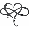 Miniatyrbillede 1 af 5: vægbeklædning metal hjerte væg kunst, altid og for evigt elsker hjerte form uendelig symbol gave til hjemmet bryllup valentine