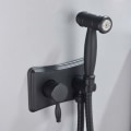 Miniatyrbillede 2 af 5: Toilet Bidet Spray, Bidet Bruser Sprøjte Messing Kit Enkeltgreb Vægmonteret Håndbruser Kit Sort WC Brusesæt