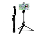 Pikkukuva 1 / 5: Teleskooppinen bluetooth selfie stick stativ matkapuhelin Black