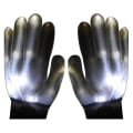 Miniatyrbillede 2 af 3: Led Blinkende Handsker Glød 7 Modes Lyser Fingerbelysning Dans Rave Party Børn White