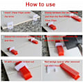 Miniatyrbilde 4 av 5: Tile Leveler Leveling System Kit for keramiske veggbyggeverktøy (200 kiler + 1 klemme)