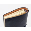Miniatyrbillede 3 af 3: Travel Ledger A6 Loose Leaf Simple Journal Retro Portable Ledger (MINI Handbook Dark Blue),