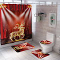 Pikkukuva 2 / 5: Christmas Deer WC-lattiamatot Neliosainen kylpyhuoneen set, SD2,