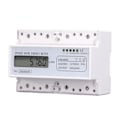 Miniatyrbilde 2 av 8: Energimåler 3-fase 4-leder 7P Digital LCD KWh Wattmeter for overvåking av strømforbruk med 35mm DIN-skinnemontering