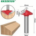 Miniatyrbilde 3 av 5: 6 stk 60° 90° 120° rett V rillekutter 8 mm skaft 3D Trebearbeiding V rillekutter CNC graveringskutter