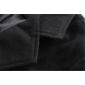 Miniatyrbild 4 av 5: Män Mellanlång ullkappa Solid Lapel Mode Slim Fit Overcoat M Black