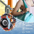 Miniatyrbilde 4 av 5: Passer for Jiaming Samsung stropp 20mm,22mm Huawei gt2 pro tofarger justerbar vevd stropp-22mm Rainbow 22