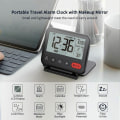 Miniatyrbild 2 av 5: Minimalistisk bärbar elektronisk väckarklocka Reseklocka Reseväckarklocka Mini bärbar LCD digital klocka