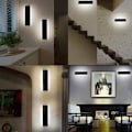 Miniatyrbillede 5 af 5: Indendørs væglampe, 36 cm 2-pak 12W LED-væglampe 6000K øjenbeskyttelse Enkel og moderne til soveværelse, stue, køkken, D