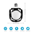 Miniatyrbillede 2 af 5: 2 stk 60W foldefodboldform Garagelys LED Garagelys Transformable, til stue, entre, soveværelse mv.