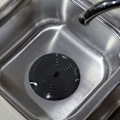 Miniatyrbillede 4 af 5: FDA fødevaregodkendt sort køkkenvask rund silikonestop vandprop silikone gulvafløbsdæksel diameter 15cm
