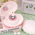 Miniatyrbillede 5 af 5: Shell Shape Ballet Pige Musikdåse Med Lys Klassisk Retro Melodi Gave Til Fødselsdage Helligdage Bryllup og fester Dekoration (pink) (1 stk.