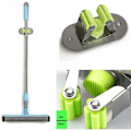 Miniatyrbillede 5 af 5: Stykker 3M limmoppeholder Perforeret 304 rustfrit stål moppeklip krogfri, til hjemmekøkken, toilet, badeværelse