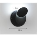 Miniatyrbillede 5 af 5: Sjælden Half Moon LED væglampe 360 ​​grader drejelig lampet gulvlampe Væglampe Stue Stue Væglampe (hvid)