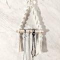 Miniatyrbillede 5 af 5: Toiletpapirholder, Vævet Macrame toiletrulleholder til toiletbadeværelse, Håndlavede hængeporte til badeværelset (krogfri)