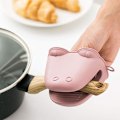 Miniatyrbild 3 av 4: 1 par ugnsvantar i silikon Mikrovågsugn Värmebeständiga handskar Matlagning Nypvantar Miniugnsvantar Halkskyddande köksugnshandskar för kök Co Pink
