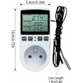 Miniatyrbilde 2 av 5: Termostatuttak, digital timeruttak, digital programmerbar kontakt med sensor, programmerbar digital timer, oppvarming Th
