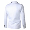 Miniatyrbillede 2 af 3: Mænd Blazer Letvægts Casual Solid One Button Slim L White