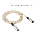 Miniatyrbillede 7 af 8: 3-polet XLR Han til XLR Hun Mikrofonkabel - 3 Meter (9,8 Fod) Lydledning 3m