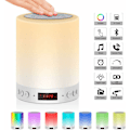 Pikkukuva 1 / 5: Herätyskello, jossa näyttöaika Tarraton Slap Light Bluetooth -kaiutin Bluetooth kaiutin yöpöytälamppu, FM-radio ja D