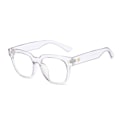 Pikkukuva 1 / 5: Rough Frame lasit Vintage Myopic Glasses Frame Anti Blue Light lasit (vaaleanharmaa)