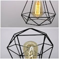 Miniatyrbild 4 av 5: Diamond Suspension Ljuskrona E27 för Sovrum Vardagsrum Matsal Svart - Svart