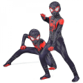 Miniatyrbilde 4 av 5: Barnekostyme Spiderman Jumpsuit Halloween Cosplay-sett 140cm