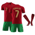 Miniatyrbilde 1 av 2: 2021 Portugal hjemmefotballdrakt nr. 7 Cristiano Ronaldo 2021 Home kids 26(140-150cm)