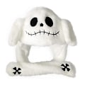 Miniatyrbillede 1 af 5: Ear Moving Jumping Hat Funny Plush Ghost Hat Movable Ears Hat White Ghost