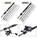Miniatyrbillede 3 af 6: 6-delt Carbon Spinnestang - 2,1m & 2,4m Agn Fiskestang Håndstang Tackle