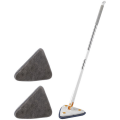 Miniatyrbild 1 av 5: 3 stycken 360° roterbar justerbar städmopp ersättningsduk Multi-purpose städmopp (1 st mopp + 2 stycken trasa) (Vit)