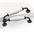 Miniatyrbilde 3 av 5: skaphåndtak, 10 stk svart og hvitt keramisk skaphåndtak (hullavstand: 160MM)