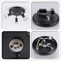 Miniatyrbillede 1 af 4: 3 runde LED loftslamper (9W positivt hvidt lys (sort))