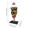 Miniatyrbillede 8 af 9: Bubble Gum Machine Färgglad Skull Candy Dispenser Halloween Desktop Ornament For Hem Vardagsrum Inredning