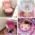 Miniatyrbilde 5 av 5: Teppe Sakura Magic Array Teppe Gulvmatte Sklisikker dørmatte Plysj Princess Creative Håndlaget Stue Sofabord Teppe (60 * 60),