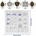 Miniatyrbillede 2 af 5: Silikoneharpiksstøbeforme Smykkefremstilling Epoxyharpiksstøbeforme Epoxyharpiksstøbeforme med 30 stk. vedhængsbakker