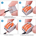 Miniatyrbillede 3 af 4: 60 stk boxed connector bløde og hårde ledninger artefakt PCT wire quick connect terminal
