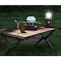 Miniatyrbillede 4 af 5: Solar/USB genopladeligt LED-lys, kraftfuldt campinglys, 2 modes bærbart havelys, 360° hængende lommelygte, sort