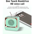 Pikkukuva 5 / 5: Retro Bluetooth Speaker Mini Card Wireless Subwoofer Pink,
