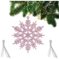 Miniatyrbilde 1 av 3: 20stk juledekorative snøfnugg til juletre - Diameter: 10cm - Rosa