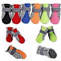Miniatyrbilde 5 av 5: 4stk Pet Dog Sko Sklisikker såle e Mesh Straps Boots XL Blue