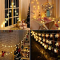 Miniatyrbild 4 av 5: Inomhusjulbelysning, BrizLabs 6M 40 LED Snowflake String Lights Batteridrivna Fairy Lights Dekoration för sovrum