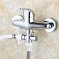 Miniatyrbillede 4 af 5: Helt kobber firepunkts tre-hoved tungt rundt stik forkromet messing firepunkts quick-release omleder
