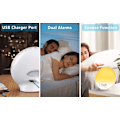 Miniatyrbillede 2 af 5: Dawn Light Alarm Clock for Kids, Heavy Sleepers, Dawn Simulation Soveværelse, Sleep Aid, Dual Alarm Clock, FM Radio, Snooze,