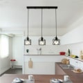 Miniatyrbilde 2 av 5: Lysekrone anheng Lampe Metallbur Moderne Taklampe E27 for soverom Stue Korridor Svart - rektangulær base - B