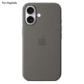 Til iPhone 16-cover kompatibelt med MagSafe flydende silikone telefonbagside [induktions-pop-up] - Blå Bx5 Grey