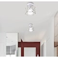 Miniatyrbillede 3 af 5: Metal Firkantet bur Loftslampe til Stue Soveværelse Cafe Bar Hvid - Hvid